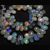 9 inches strand Trully Nice Quality - Ethiopian Opal - Smooth Polished Pear Briolett Full Flashy amazing Fire Huge size 5x7 - 8x11 - 85pcs
